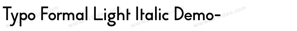 Typo Formal Light Italic Demo字体转换